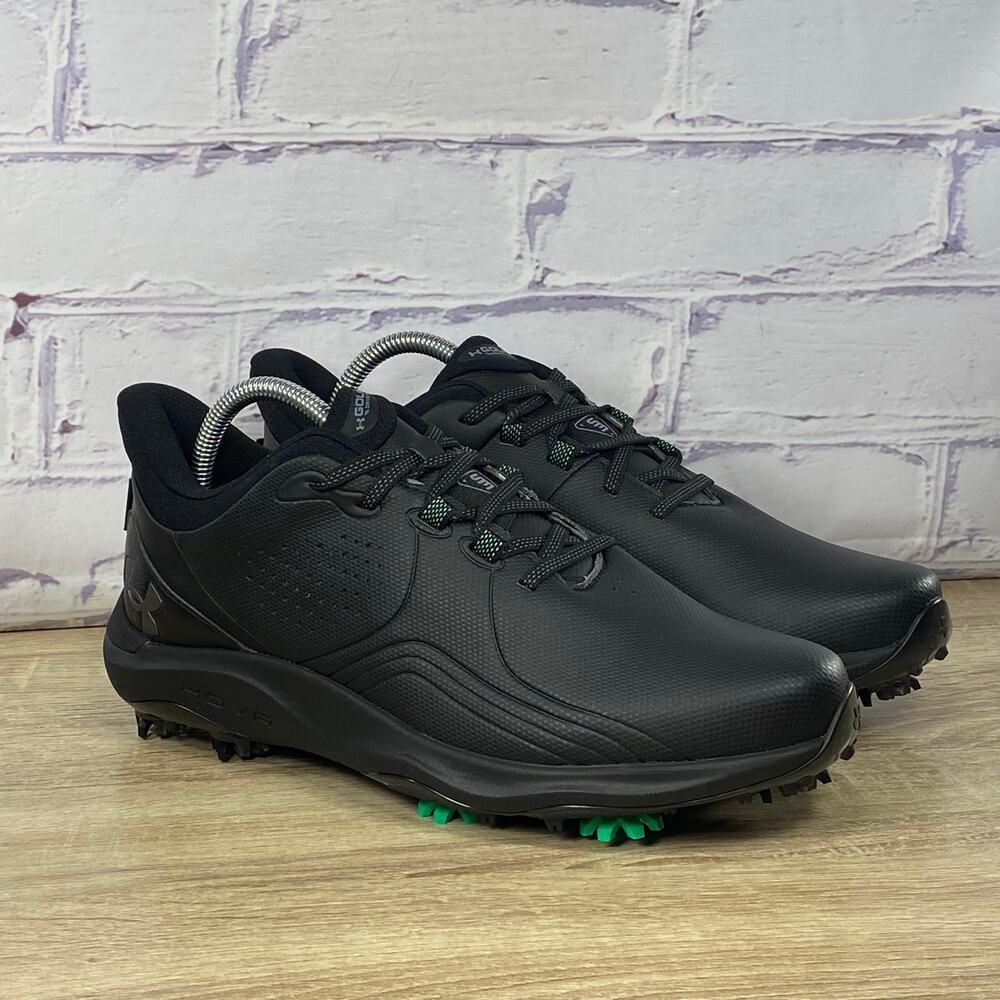 Under Armour Drive Pro Black Spiked Golf Shoes Men's Size 8.5 NEW 3026919-001